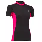 Dámsky cyklistický dres TENN OUTDOORS Coolflo, čierno-ružový