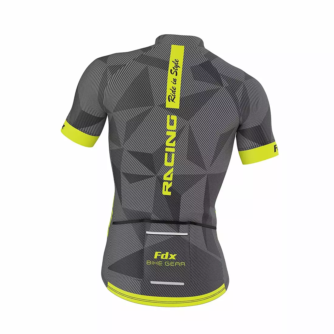 FDX 1270 cyklistický dres, čierny a žltý