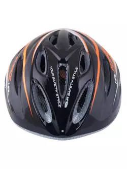FORCE HAL cyklistická prilba čierno-oranžovo-biela