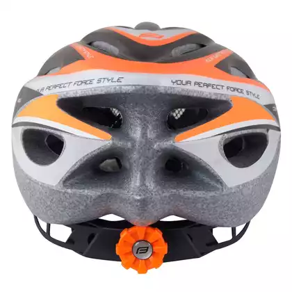 FORCE HAL cyklistická prilba čierno-oranžovo-biela