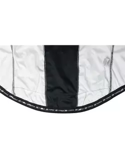 FORCE X58 ľahká bunda, vetrovka na bicykel na prechodné obdobie čierna a biela