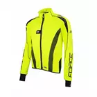 FORCE X72 PRO pánska softshellová bunda na bicykel, žltý fluór