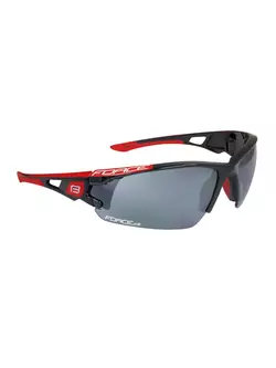 FORCE športové okuliare s vymeniteľnými šošovkami CALIBRE, čierna a červená 91053
