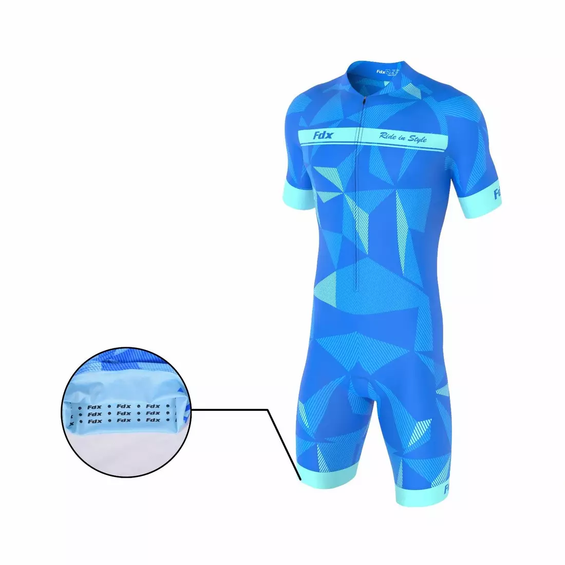 Jednodielna cyklistická kombinéza/oblek FDX 1270, modrá