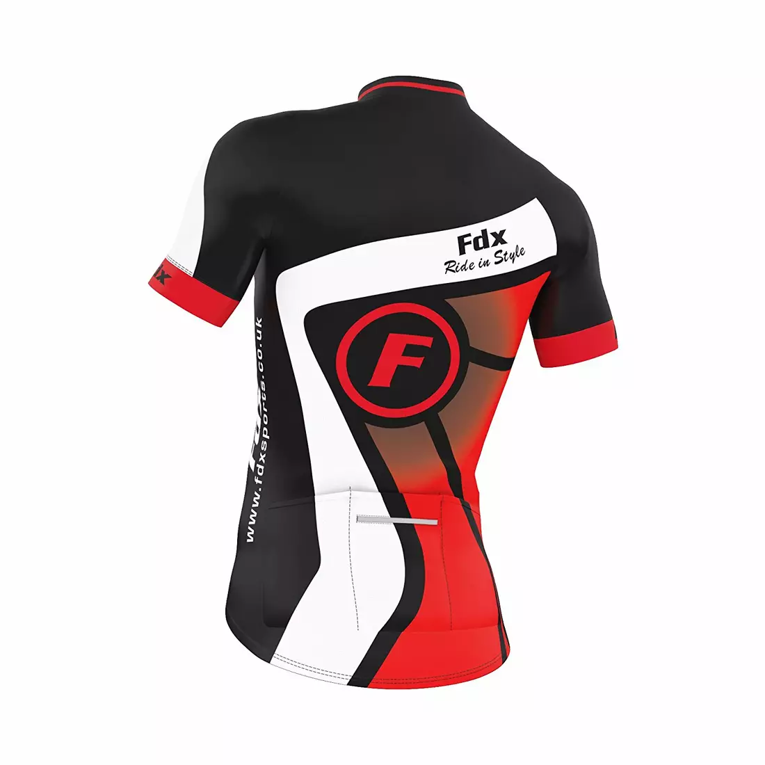 Letný cyklistický set FDX 1020: dres + šortky s náprsenkou, čierno-červené