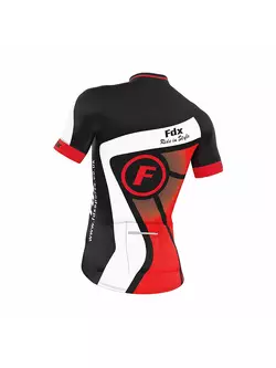 Letný cyklistický set FDX 1020: dres + šortky s náprsenkou, čierno-červené