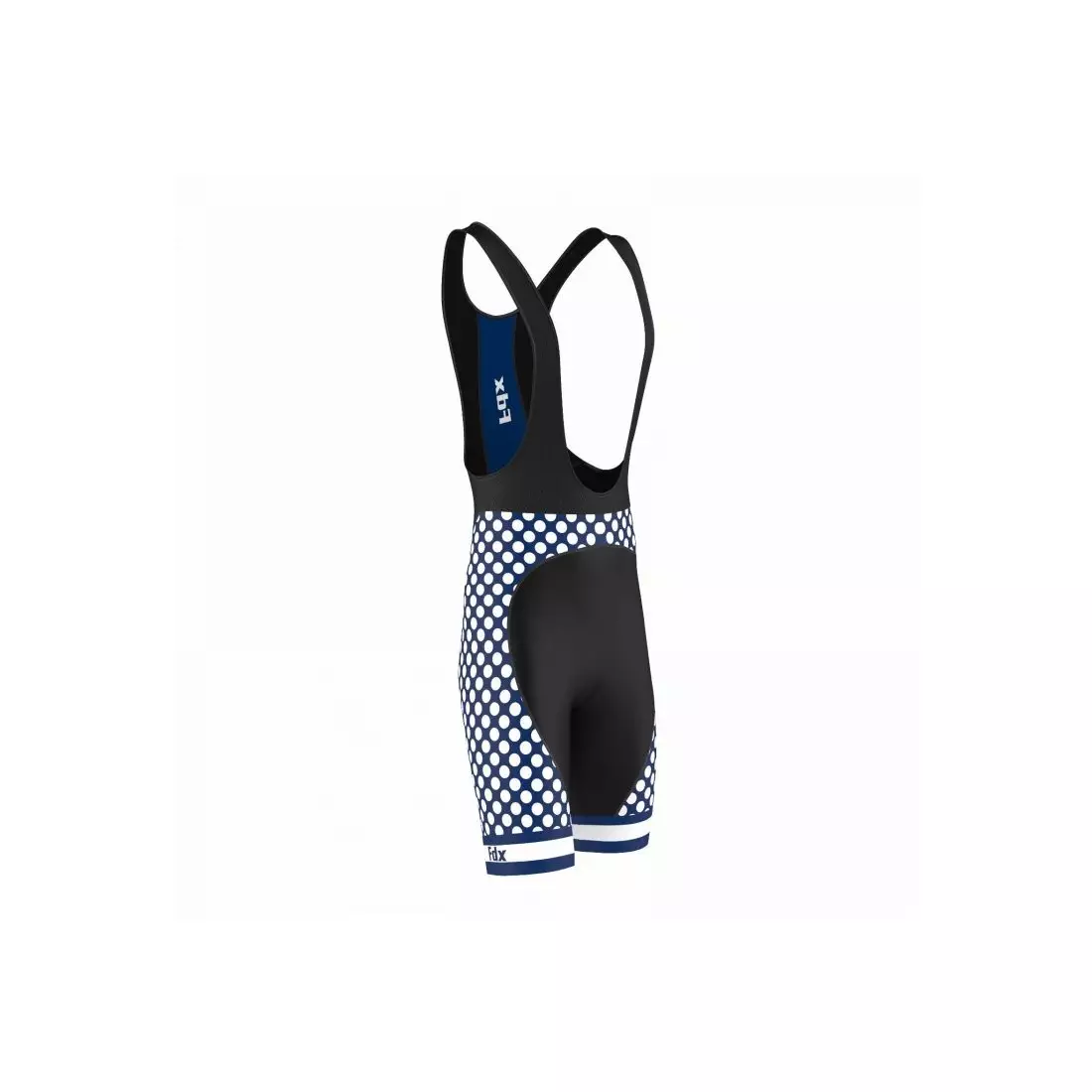 Pánske šortky s náprsenkou FDX 1260 čierno-biele(bodky)-modré