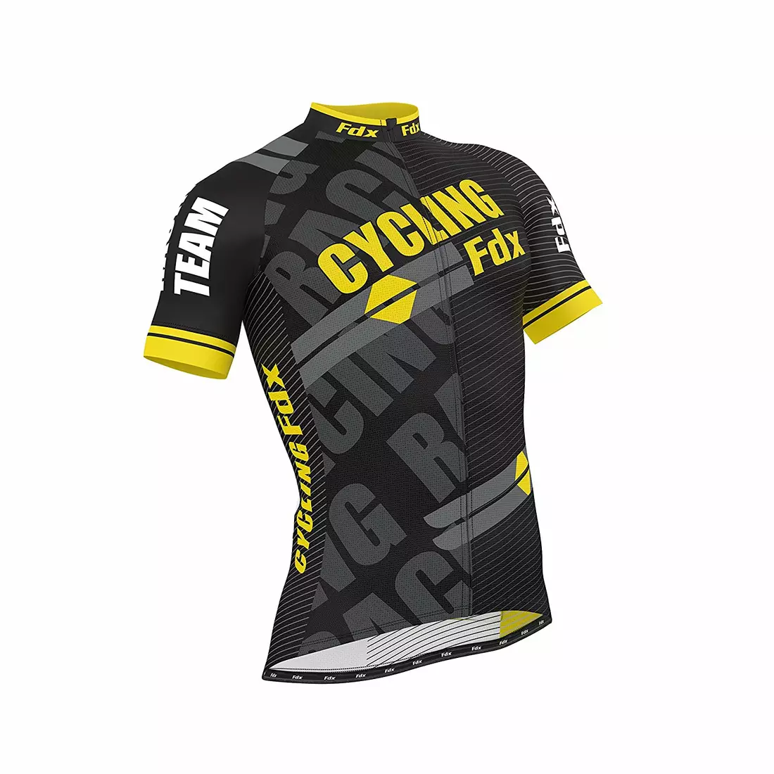 Pánsky cyklistický dres FDX 1050 čierno-žltý
