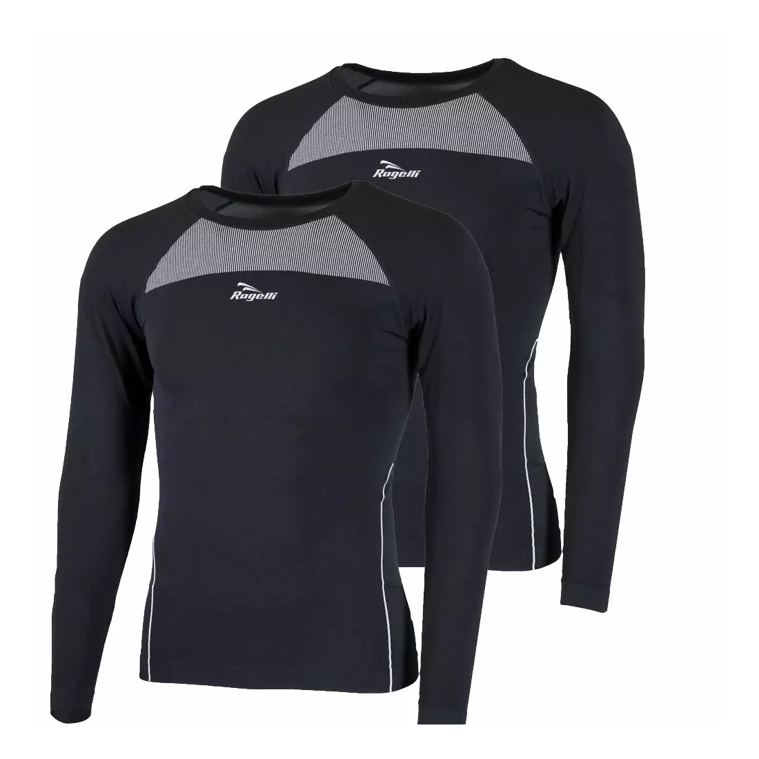 ROGELLI CORE 2-pack spodná bielizeň - termoaktívna košeľa s dlhým rukávom, čierna 070.022