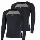 ROGELLI CORE 2-pack spodná bielizeň - termoaktívna košeľa s dlhým rukávom, čierna 070.022