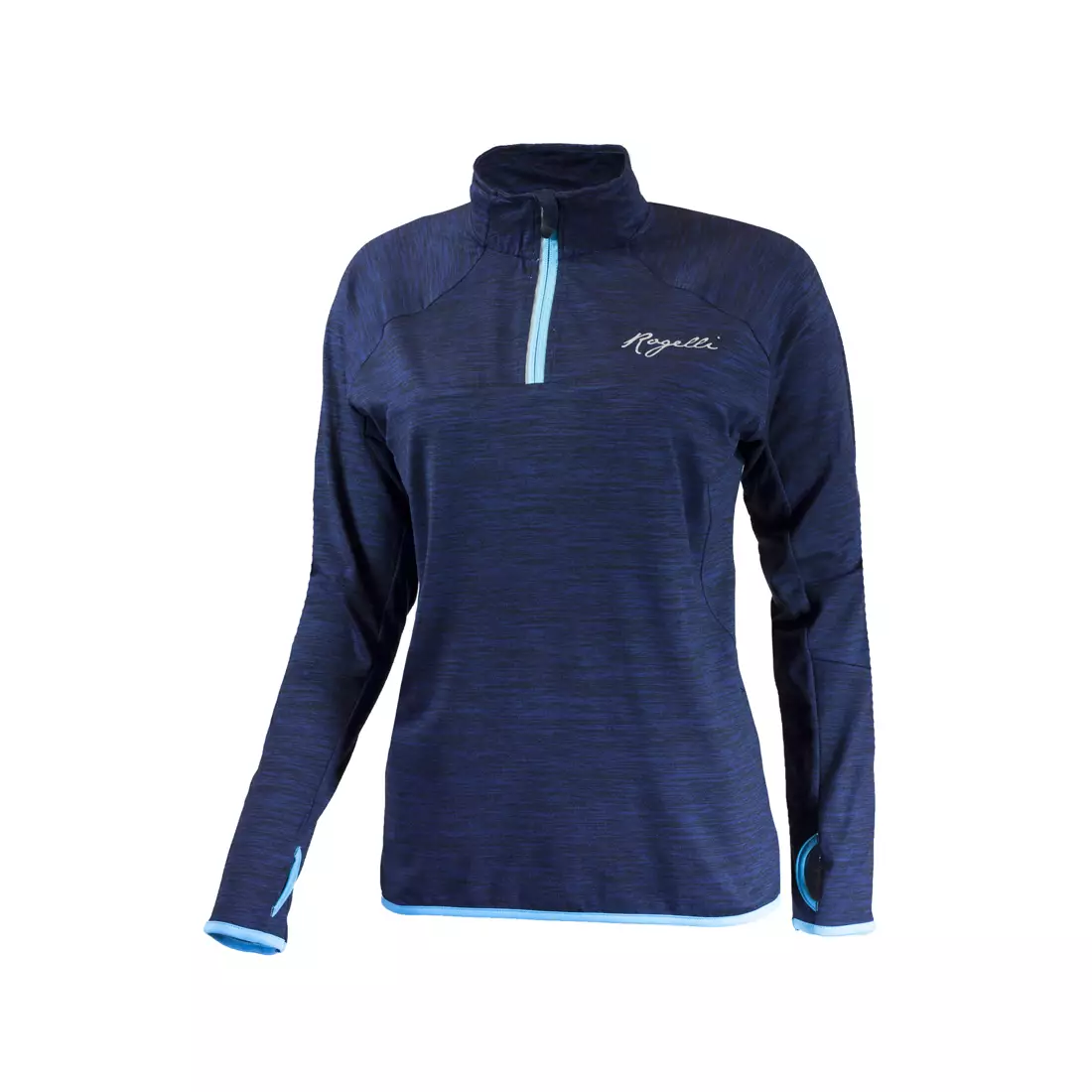 ROGELLI RUN BRIGHT 840.664 - dámske bežecké tričko s dlhým rukávom, modrá melanž