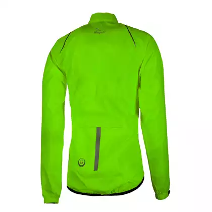 ROGELLI TELLICO nepremokavá cyklistická bunda, fluórová zelená